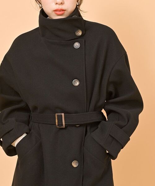 rps（アールピーエス）の「スタンドカラーロングコート（その他アウター・レディース・ブラウン/グレイッシュベージュ/ブラック・M）」の10枚目の写真