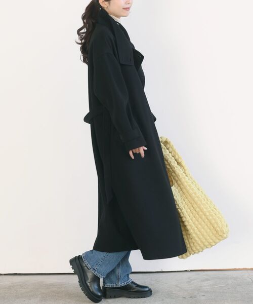 rps（アールピーエス）の「スタンドカラーロングコート（その他アウター・レディース・ブラウン/グレイッシュベージュ/ブラック・M）」の14枚目の写真