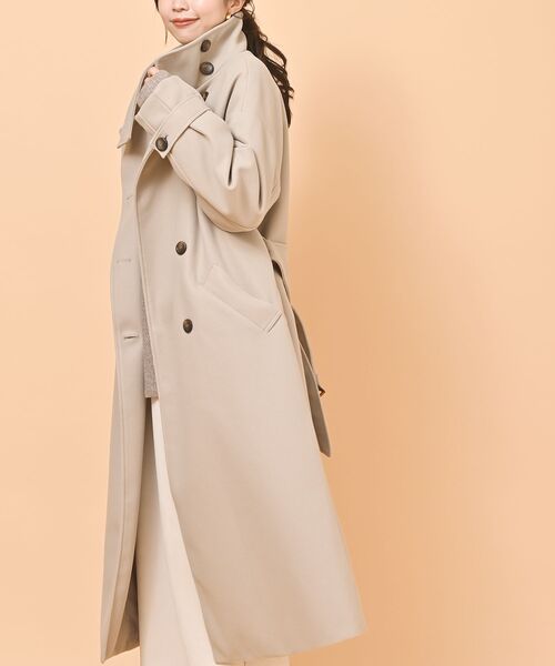 rps（アールピーエス）の「スタンドカラーロングコート（その他アウター・レディース・ブラウン/グレイッシュベージュ/ブラック・M）」の16枚目の写真