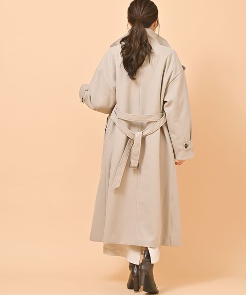 rps（アールピーエス）の「スタンドカラーロングコート（その他アウター・レディース・ブラウン/グレイッシュベージュ/ブラック・M）」の17枚目の写真