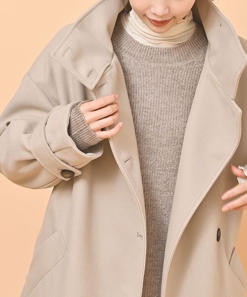 rps（アールピーエス）の「スタンドカラーロングコート（その他アウター・レディース・ブラウン/グレイッシュベージュ/ブラック・M）」の19枚目の写真