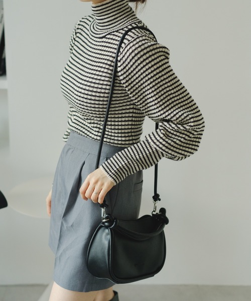 Kastane（カスタネ）の「【新色追加】ワンハンドルミニBAG（ハンドバッグ・レディース・シルバー/ブラック/ブラウン/レッド/アイボリー/サックスブルー・FREE）」の17枚目の写真