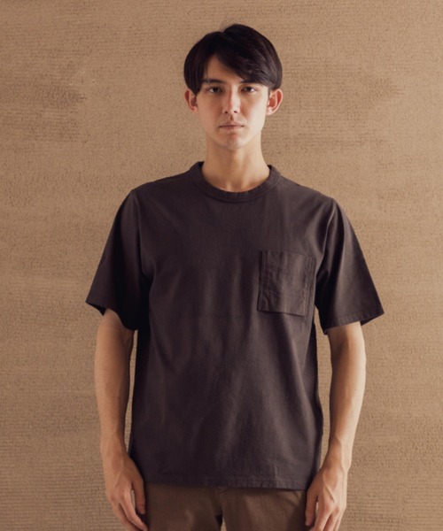Jackman（ジャックマン）の「Pocket T-Shirt（Tシャツ/カットソー・メンズ・ホワイト/スミクロ/ピンク系その他2/ピンク系その他3/ライトグレー/ダークネイビー/ブラウン系その他2/キナリ・X-LARGE/LARGE/MEDIUM/SMALL）」の4枚目の写真