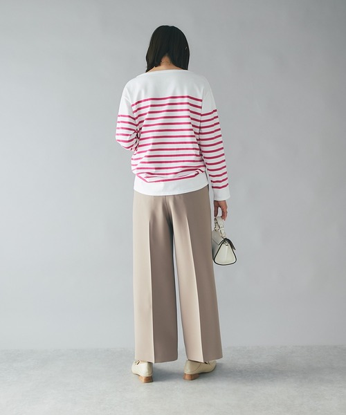 RIVE DROITE（リヴドロワ）の「上品さを兼ね備えた大人のためのワイドパンツ/ダブルクロスセミワイドパンツ（その他パンツ・レディース・ベージュ/オフホワイト・36/38）」の14枚目の写真