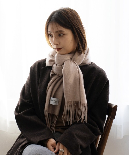 VitaFelice(ヴィータフェリーチェ)の「カシミヤ100%大判ストール(ストール/ショール・レディース・ライトグレー/ベージュ系その他2/ホワイト系その他/ベージュ系その他/ブラウン系その他/ブラック・FREE)」の5枚目の写真