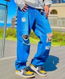８(eight) | ダメージデニムワイドパンツ(デニムパンツ)