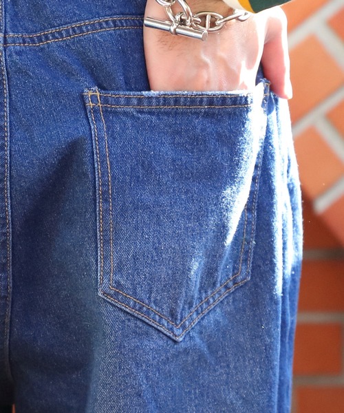 8(eight)(エイト)の「ダメージデニムワイドパンツ(デニムパンツ・メンズ・サックスブルー/ブラック/ブルー・MEDIUM/LARGE)」の17枚目の写真