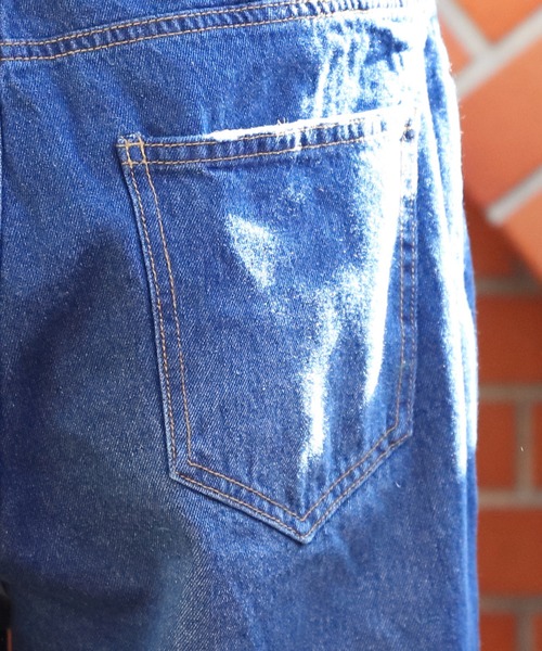 8(eight)(エイト)の「ダメージデニムワイドパンツ(デニムパンツ・メンズ・サックスブルー/ブラック/ブルー・MEDIUM/LARGE)」の18枚目の写真