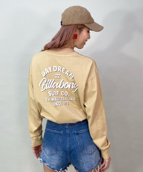BILLABONG(ビラボン)の「BILLABONG/ビラボン ビッグシルエット/オーバーサイズ/バックプリントロンT/ロングスリーブTEE BD013-050(Tシャツ/カットソー・レディース・イエロー/ホワイト/ブラック・M/L)」の15枚目の写真