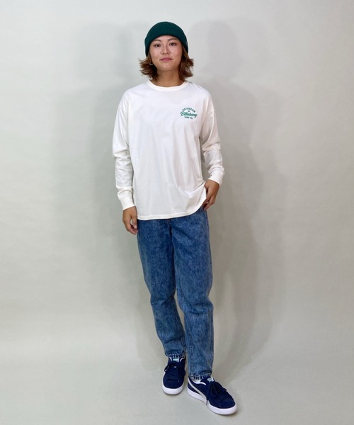 BILLABONG(ビラボン)の「BILLABONG/ビラボン ビッグシルエット/オーバーサイズ/バックプリントロンT/ロングスリーブTEE BD013-050(Tシャツ/カットソー・レディース・イエロー/ホワイト/ブラック・M/L)」の8枚目の写真