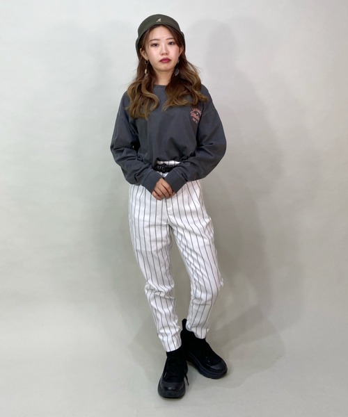 BILLABONG(ビラボン)の「BILLABONG/ビラボン ビッグシルエット/オーバーサイズ/バックプリントロンT/ロングスリーブTEE BD013-050(Tシャツ/カットソー・レディース・イエロー/ホワイト/ブラック・M/L)」の12枚目の写真