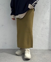 apres jour mignon | ニットボーダーロングスカート【ZOZOTOWN限定アイテム】(スカート)