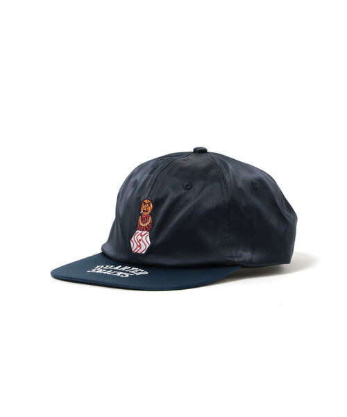 QUARTER SNACKS（クウォータースナックス）の「QUARTER SNACKS / Satin Snackman Cap（ハット・メンズ・オフホワイト/ブラック・ONE SIZE）」の2枚目の写真