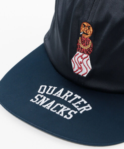 QUARTER SNACKS（クウォータースナックス）の「QUARTER SNACKS / Satin Snackman Cap（ハット・メンズ・オフホワイト/ブラック・ONE SIZE）」の8枚目の写真