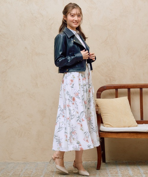 NOELA(ノエラ)の「スプリングライダースジャケット(ライダースジャケット・レディース・ピンク/オフホワイト/ブラック・フリー)」の8枚目の写真