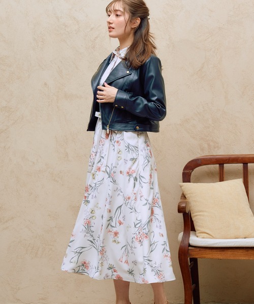 NOELA(ノエラ)の「スプリングライダースジャケット(ライダースジャケット・レディース・ピンク/オフホワイト/ブラック・フリー)」の9枚目の写真