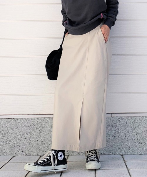 Q（キュー）の「ストレッチタイトスカート（スカート・レディース・ライトグレー/ライトグリーン/ネイビー・MEDIUM）」の2枚目の写真