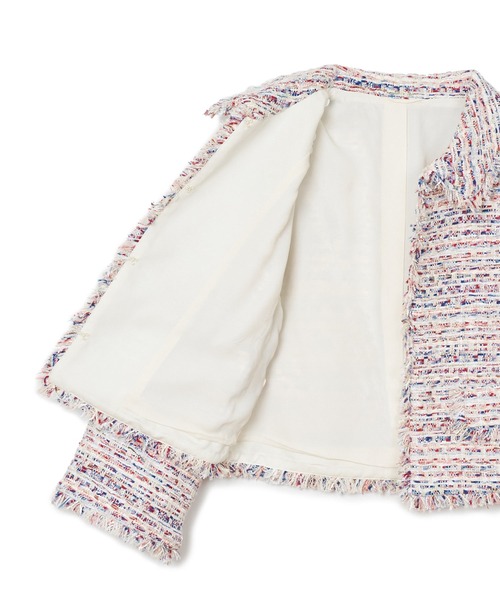 ANAYI（アナイ）の「【セットアップ対応商品】スラブミックスツイードステンカラー ジャケット（その他アウター・レディース・ホワイト系その他・38/36）」の10枚目の写真