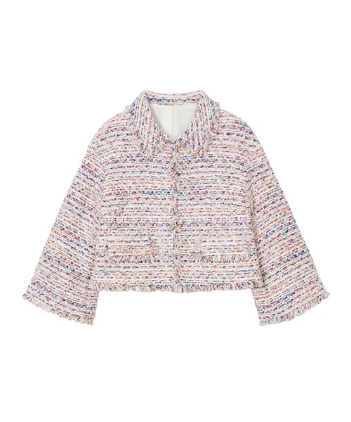 ANAYI（アナイ）の「【セットアップ対応商品】スラブミックスツイードステンカラー ジャケット（その他アウター・レディース・ホワイト系その他・38/36）」の4枚目の写真