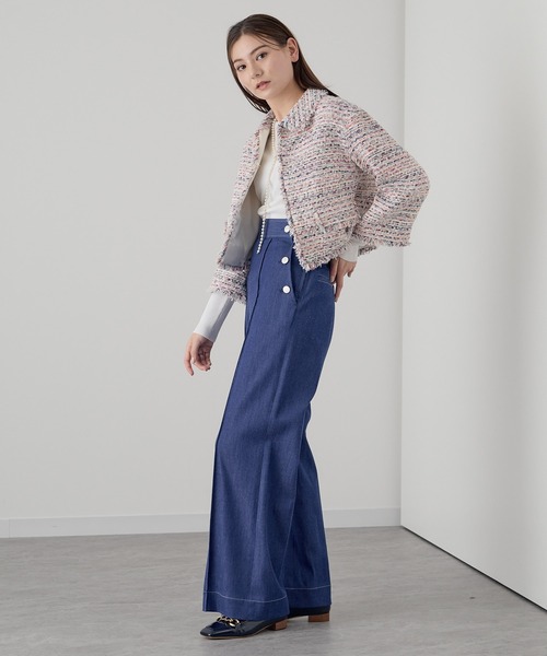 ANAYI（アナイ）の「【セットアップ対応商品】スラブミックスツイードステンカラー ジャケット（その他アウター・レディース・ホワイト系その他・38/36）」の15枚目の写真