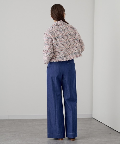 ANAYI（アナイ）の「【セットアップ対応商品】スラブミックスツイードステンカラー ジャケット（その他アウター・レディース・ホワイト系その他・38/36）」の2枚目の写真