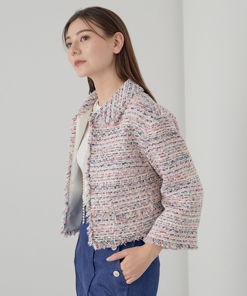 ANAYI（アナイ）の「【セットアップ対応商品】スラブミックスツイードステンカラー ジャケット（その他アウター・レディース・ホワイト系その他・38/36）」の20枚目の写真