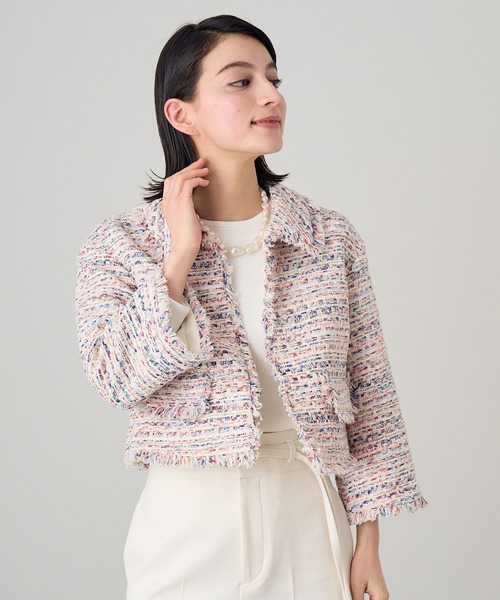 ANAYI（アナイ）の「【セットアップ対応商品】スラブミックスツイードステンカラー ジャケット（その他アウター・レディース・ホワイト系その他・38/36）」の18枚目の写真