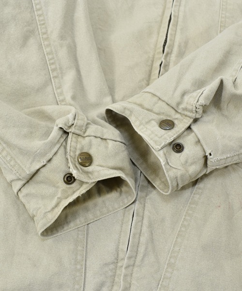 L.L.Bean(エルエルビーン)の「【ヴィンテージ古着】90's L.L.Bean / エルエルビーン 裏ボア フルジップ ダックジャケット(デニムジャケット・メンズ・ベージュ・X-LARGE)」の4枚目の写真