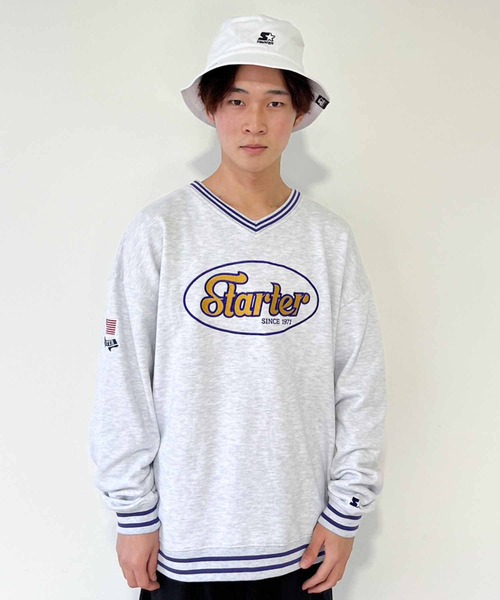 STARTER（スターター）の「JE-STARTER.オーバルロゴスウェット（スウェット・メンズ・ブラック/グリーン/ホワイト・M/L）」の6枚目の写真