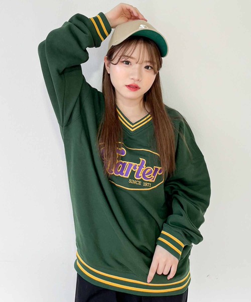 STARTER（スターター）の「JE-STARTER.オーバルロゴスウェット（スウェット・メンズ・ブラック/グリーン/ホワイト・M/L）」の14枚目の写真