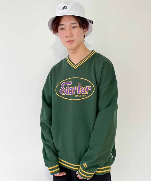 STARTER（スターター）の「JE-STARTER.オーバルロゴスウェット（スウェット・メンズ・ブラック/グリーン/ホワイト・M/L）」の16枚目の写真