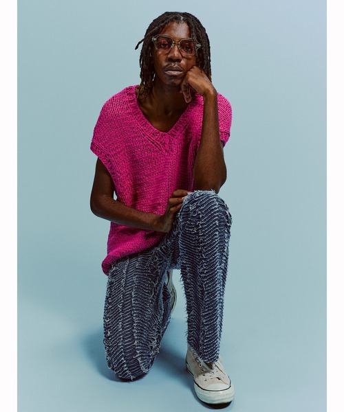 MYne（マイン）の「Wave Denim Pants（デニムパンツ・メンズ・インディゴブルー/ブラック・L/M/S）」の16枚目の写真