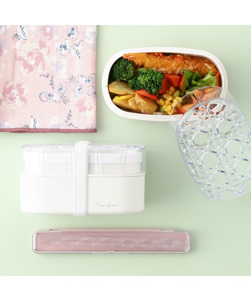 イラスト付きホワイト弁当箱 イラスト付きホワイト弁当箱