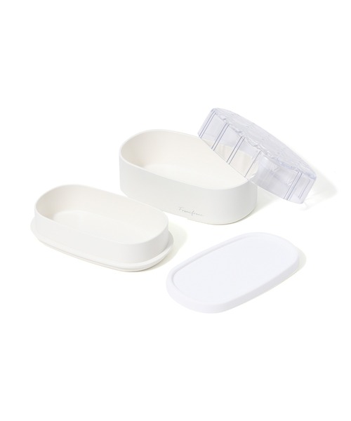 Francfranc（フランフラン）の「ジュエル ランチボックス ラウンド ホワイト（お弁当箱・レディース・ホワイト・FREE）」の8枚目の写真