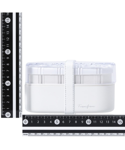 Francfranc（フランフラン）の「ジュエル ランチボックス ラウンド ホワイト（お弁当箱・レディース・ホワイト・FREE）」の10枚目の写真