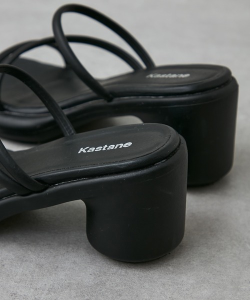 Kastane(カスタネ)の「【新色追加】チャンキーヒールサンダル(サンダル・レディース・ブラック/アイボリー・38/36/37)」の9枚目の写真