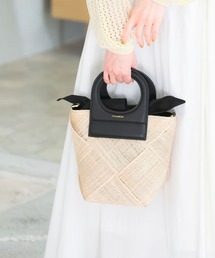 VIOLAd'ORO | VIOLAd’ORO　アバカメッシュレザーハンドルバッグ(ハンドバッグ)