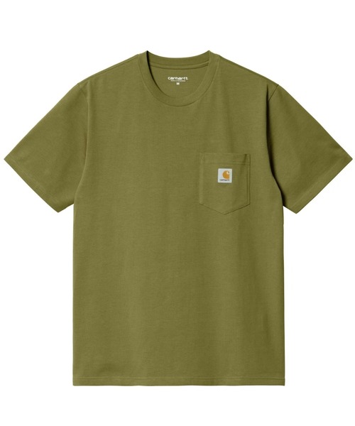 Carhartt WIP(カーハートダブリューアイピー)の「Carhartt WIP/カーハートダブリューアイピー POCKET T-SHIRT 無地/ポケット クルーネックTシャツ/半袖Tシャツ I030434(Tシャツ/カットソー・メンズ・ライトベージュ/ブラック/ホワイト/オリーブ/グレイッシュブルー・XL/L/M)」の4枚目の写真