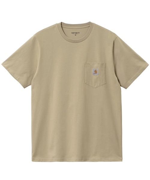 Carhartt WIP(カーハートダブリューアイピー)の「Carhartt WIP/カーハートダブリューアイピー POCKET T-SHIRT 無地/ポケット クルーネックTシャツ/半袖Tシャツ I030434(Tシャツ/カットソー・メンズ・ライトベージュ/ブラック/ホワイト/オリーブ/グレイッシュブルー・XL/L/M)」の1枚目の写真