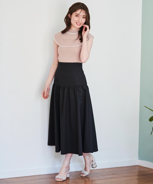 NOELA(ノエラ)の「エンボススカート(スカート・レディース・ブラック/ベージュ/オフホワイト・フリー)」の18枚目の写真
