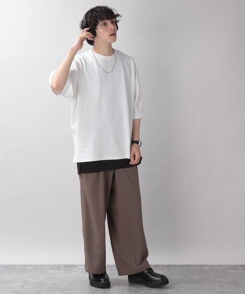 RAGEBLUE(レイジブルー)の「ジョーゼットサイドジップスリットTシャツ(Tシャツ/カットソー・メンズ・ホワイト/ライトブルー/ブラック/ブルー・MEDIUM/LARGE)」の22枚目の写真