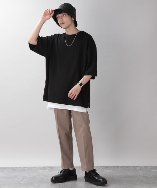 RAGEBLUE(レイジブルー)の「ジョーゼットサイドジップスリットTシャツ(Tシャツ/カットソー・メンズ・ホワイト/ライトブルー/ブラック/ブルー・MEDIUM/LARGE)」の13枚目の写真