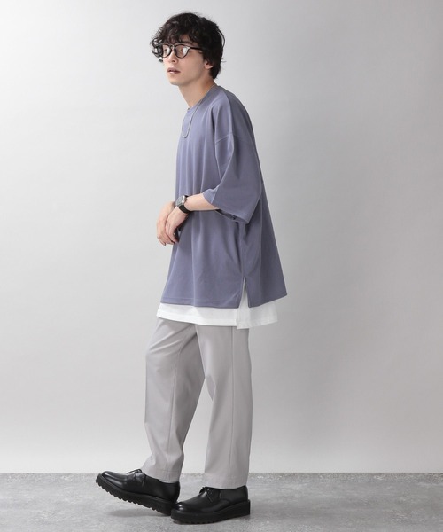 RAGEBLUE(レイジブルー)の「ジョーゼットサイドジップスリットTシャツ(Tシャツ/カットソー・メンズ・ホワイト/ライトブルー/ブラック/ブルー・MEDIUM/LARGE)」の6枚目の写真