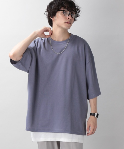 RAGEBLUE(レイジブルー)の「ジョーゼットサイドジップスリットTシャツ(Tシャツ/カットソー・メンズ・ホワイト/ライトブルー/ブラック/ブルー・MEDIUM/LARGE)」の19枚目の写真