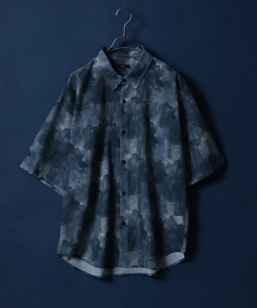 ANPAS（アンパス）の「Total Pattern Print Big Silhouette Sheer Shirt/総柄プリント ビッグシルエット メッシュシャツ シアーシャツ（シャツ/ブラウス・メンズ・ホワイト系その他3/ブラック系その他3/ホワイト系その他/ホワイト系その他2/ブラック系その他/ブラック系その他2/ブルー系その他/グレー系その他・M/L）」の7枚目の写真