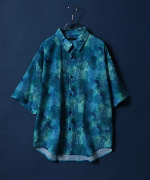 ANPAS（アンパス）の「Total Pattern Print Big Silhouette Sheer Shirt/総柄プリント ビッグシルエット メッシュシャツ シアーシャツ（シャツ/ブラウス・メンズ・ホワイト系その他3/ブラック系その他3/ホワイト系その他/ホワイト系その他2/ブラック系その他/ブラック系その他2/ブルー系その他/グレー系その他・M/L）」の8枚目の写真