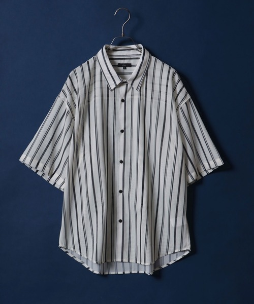 ANPAS（アンパス）の「Total Pattern Print Big Silhouette Sheer Shirt/総柄プリント ビッグシルエット メッシュシャツ シアーシャツ（シャツ/ブラウス・メンズ・ホワイト系その他3/ブラック系その他3/ホワイト系その他/ホワイト系その他2/ブラック系その他/ブラック系その他2/ブルー系その他/グレー系その他・M/L）」の3枚目の写真