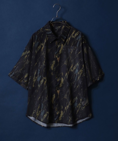 ANPAS（アンパス）の「Total Pattern Print Big Silhouette Sheer Shirt/総柄プリント ビッグシルエット メッシュシャツ シアーシャツ（シャツ/ブラウス・メンズ・ホワイト系その他3/ブラック系その他3/ホワイト系その他/ホワイト系その他2/ブラック系その他/ブラック系その他2/ブルー系その他/グレー系その他・M/L）」の20枚目の写真