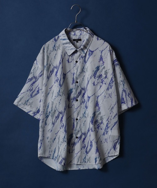 ANPAS（アンパス）の「Total Pattern Print Big Silhouette Sheer Shirt/総柄プリント ビッグシルエット メッシュシャツ シアーシャツ（シャツ/ブラウス・メンズ・ホワイト系その他3/ブラック系その他3/ホワイト系その他/ホワイト系その他2/ブラック系その他/ブラック系その他2/ブルー系その他/グレー系その他・M/L）」の21枚目の写真