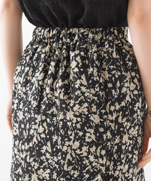 OMNES（オムネス）の「シフォンジョーゼットフラワーマーメイドスカート（スカート・レディース・サックスブルー/ブラック・FREE）」の4枚目の写真